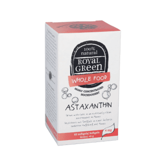 ROYAL GREEN astaksantinas, 4 mg, 60 minkštų kapsulių