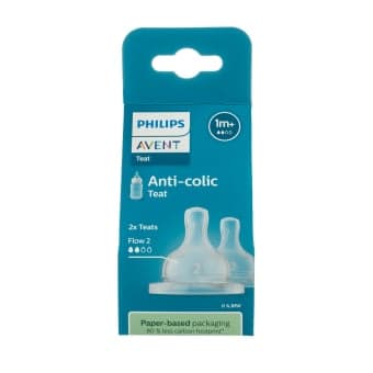 PHILIPS AVENT silikoninis žindukas ANTI-COLIC (SCY762/02), lėta tėkmė (2),  nuo 1 mėn., 2 vnt.