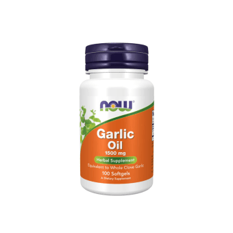 NOW Garlic Oil 1500 mg, 100 minkštų kapsulių