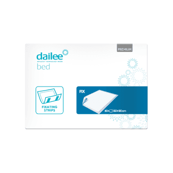 DAILEE BED vienkartinės paklodės PREMIUM FIX, 60 x 90, 30 vnt.