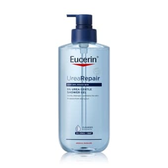 EUCERIN švelnus dušo gelis sausai odai su 5 % šlapalo UREAREPAIR, 400 ml