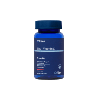 TRACE MINERALS Kramtomas zinc su vitaminu c, 60 kramtomosios tabletės