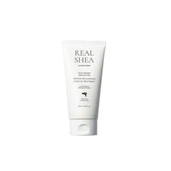 REAL SHEA Nenuplaunama kaukė plaukams su proteinais “Cold Pressed Shea Butter Protein Recharging Leave-in Treatment”, 150 ml