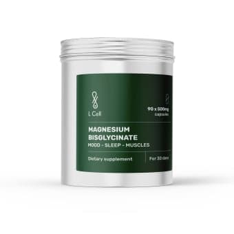 L CELL Magnio Bisglicinatas, 90 kapsulių