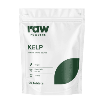 RAW POWDERS KELP SU JODU, 90 tablečių