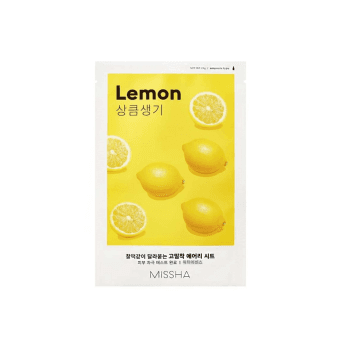 MISSHA lakštinė veido kaukė su citrinų ekstraktu, Airy Fit Sheet Lemon, 19 g