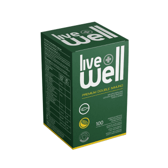 LIVE WELL PREMIUM DOUBLE IMMUNO, 100 minkštų kapsulių