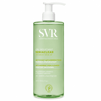 SVR SEBIACLEAR GEL MOUSSANT gelinis prausiklis riebiai odai, 400 ml