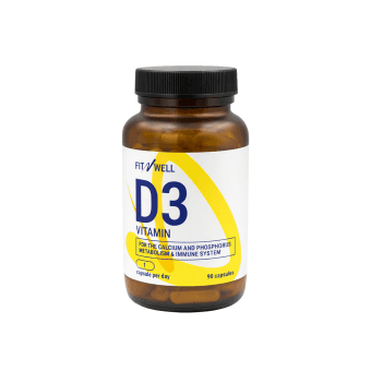 FITNWELL Vitamin D3 2000 IU, 90 kapsulių