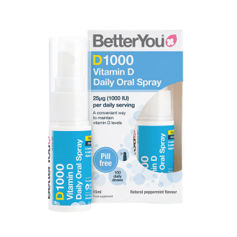 BETTER YOU purškiamas vitaminas D3 DLUX 1000, pipirmėčių skonio, 15 ml