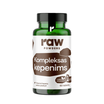 RAW POWDERS KOMPLEKSAS KEPENIMS, 60 dengtų tablečių