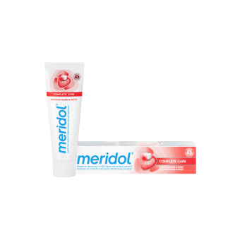 MERIDOL dantų pasta dantų ir dantenų priežiūrai COMPLETE CARE (1450 ppm F), 75 ml