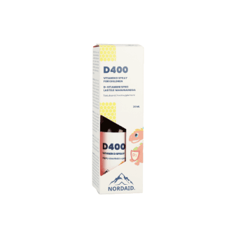 NORDAID purškiamas vitaminas D3 D 400 vaikams, apelsinų skonio, 30 ml
