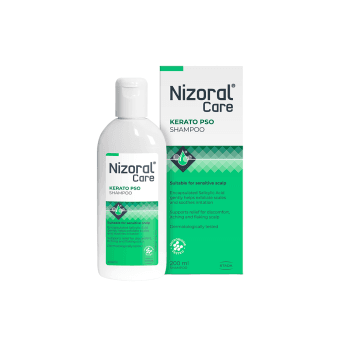 NIZORAL CARE, šampūnas galvos odai, turinčiai polinkį į psoriazę, KERATO PSO, 200 ml