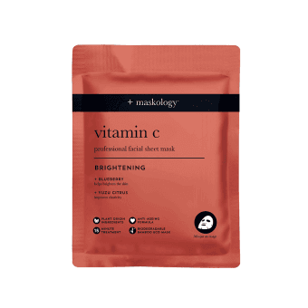 MASKOLOGY lakštinė veido kaukė su vitaminu C, 22 ml