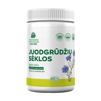 ŠVENČIONIŲ VAISTAŽOLĖS, Juodgrūdė, 60 kapsulių