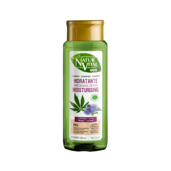 NATUR VITAL drėkinamasis šampūnas su kanapių ir linų sėmenų ekstraktais ECO, LT-EKO-001, 300 ml