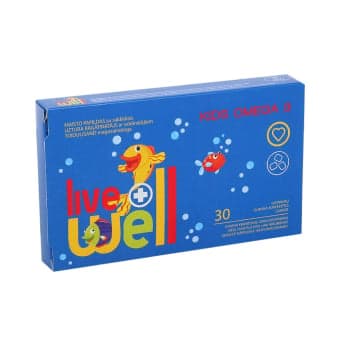 LIVE WELL KIDS OMEGA 3, 30 guminukų