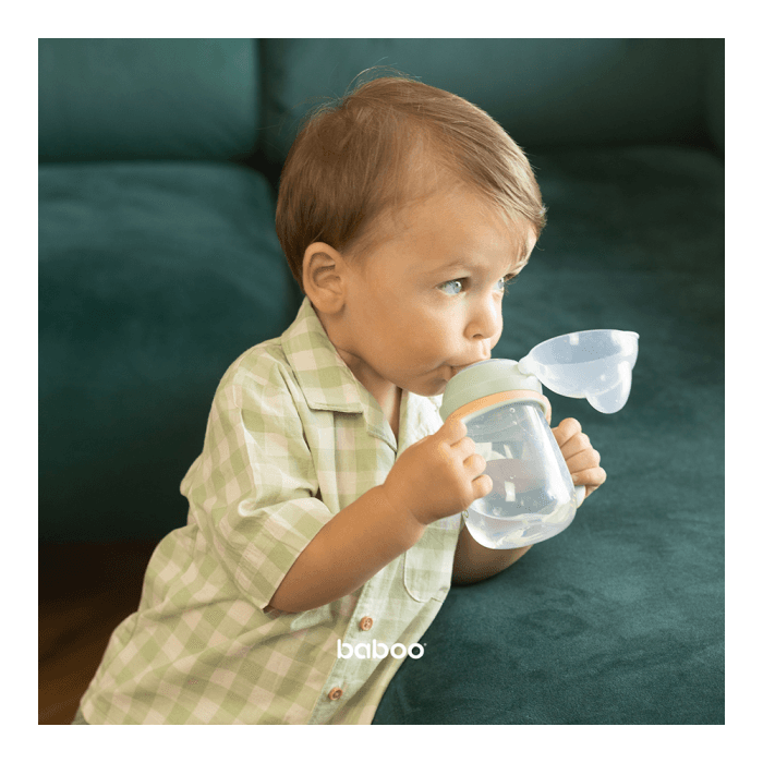 BABOO gertuvė su silikoniniu snapeliu, 260 ml, Peachy Keen, 6+ mėn, 1 vnt.-1