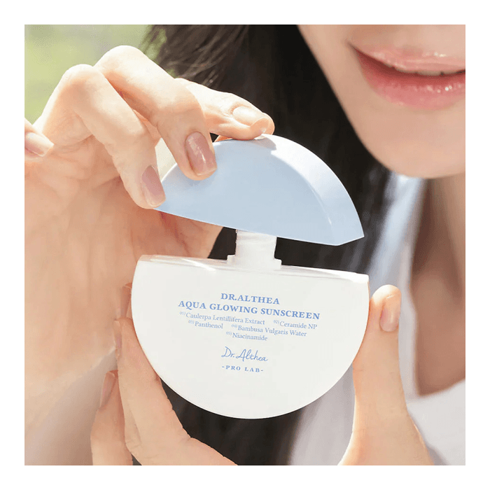 DR.ALTHEA AQUA GLOWING SUNSCREEN SPF50 apsauginis veido kremas nuo saulės, 45 ml-1