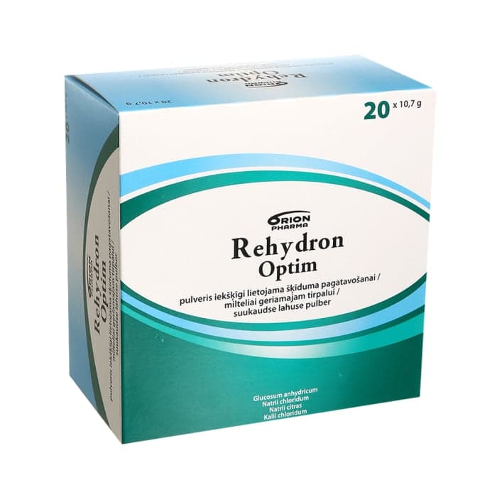 Rehydron Optim, 10,7 g, milteliai geriamajam tirpalui, N20