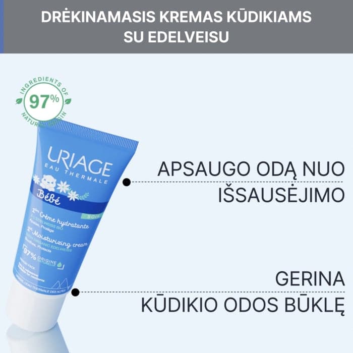 URIAGE drėkininamasis kremas BABY 1ERE, 40 ml-2