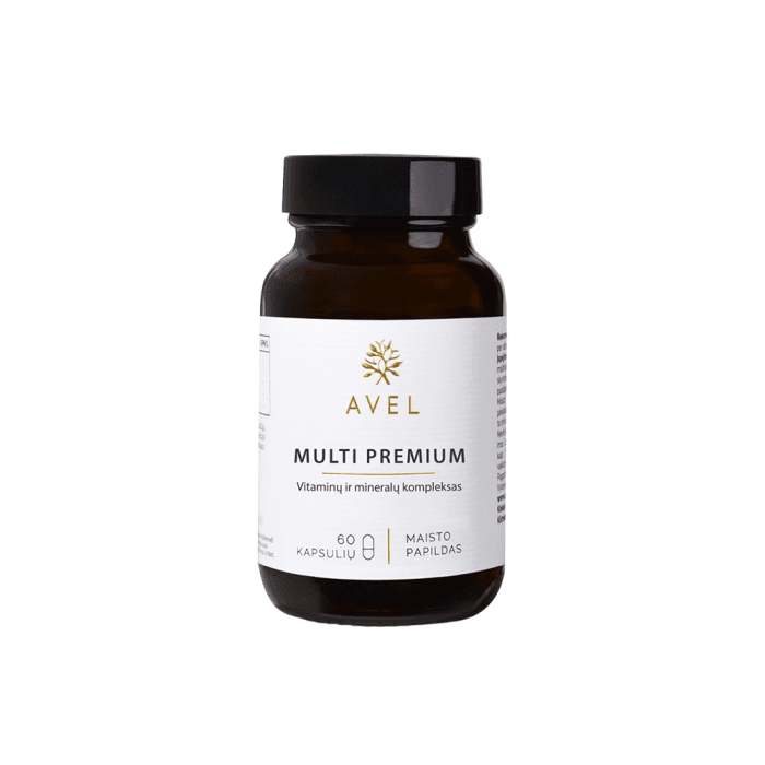 AVEL MULTI PREMIUM Vitaminų kompleksas, 60 kapsulių