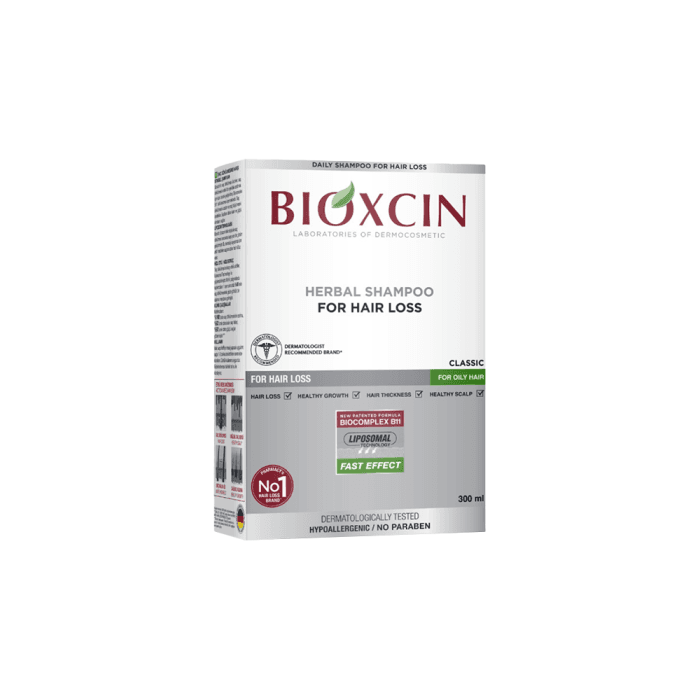 BIOXCIN šampūnas nuo plaukų slinkimo riebiems plaukams, 300 ml-2