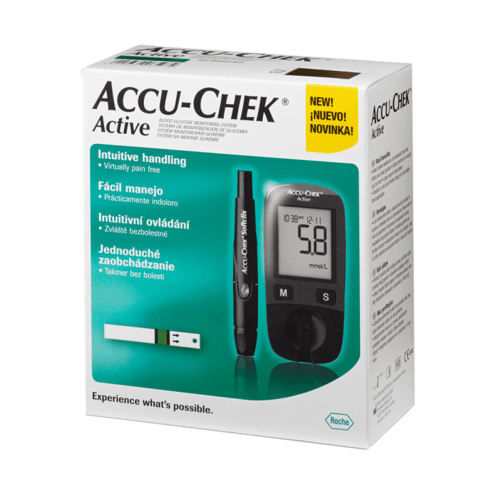 ACCU-CHEK gliukozės kiekio kraujyje stebėjimo sistema ACTIVE, 1 vnt.-2
