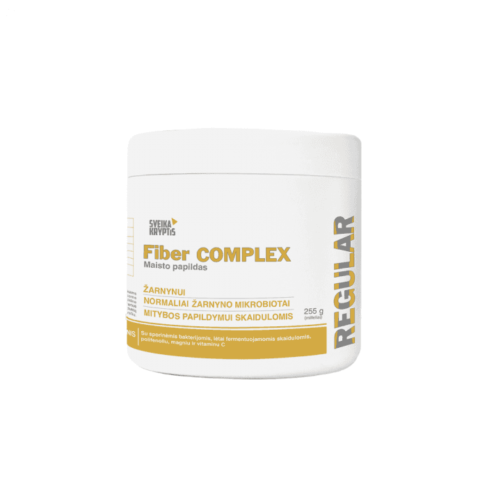 SVEIKA KRYPTIS žarnynui Fiber Complex Regular milteliai, 255 g