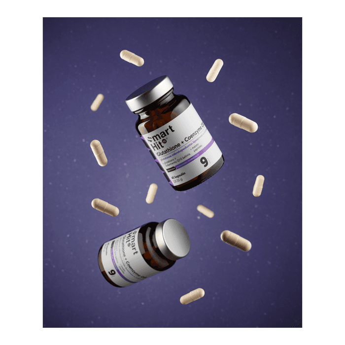 SmartHit IV, SMART HIT IV™, Glutathione + Coenzyme Q10, 45 kapsulių-2
