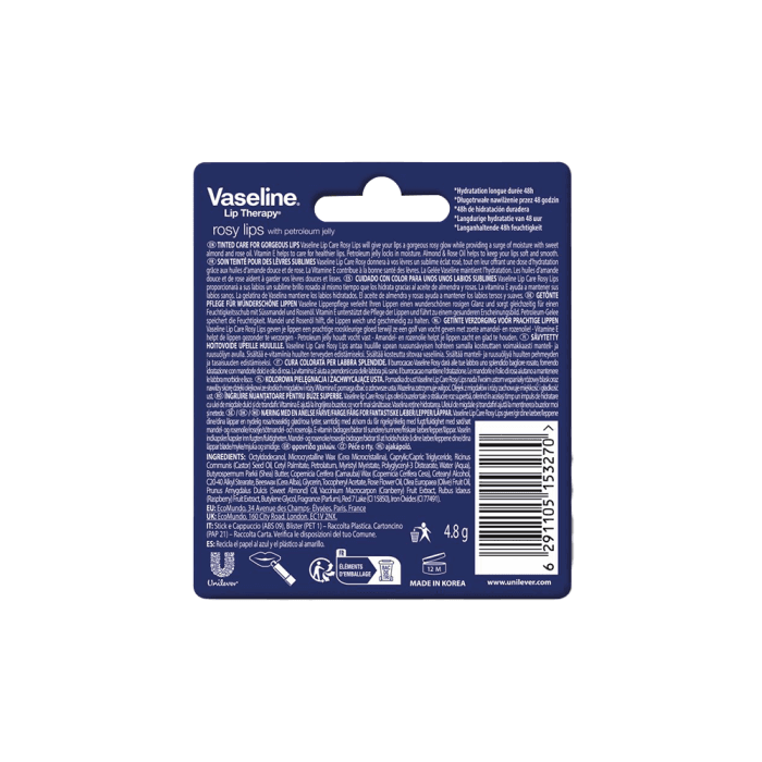 VASELINE lūpų balzamas Rosy Lips, 4.8 g-1