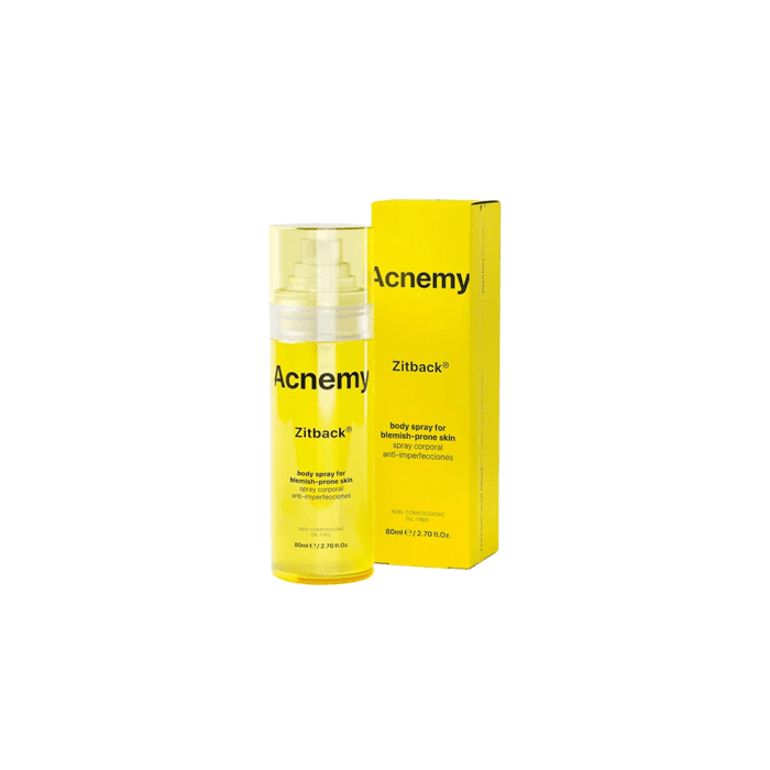 ACNEMY kūno purškiklis aknės paveiktai odai ZITBACK SPRAY, 80 ml