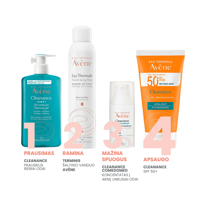 AVENE gelinis veido prausiklis riebiai odai CLEANANCE, 400 ml-2