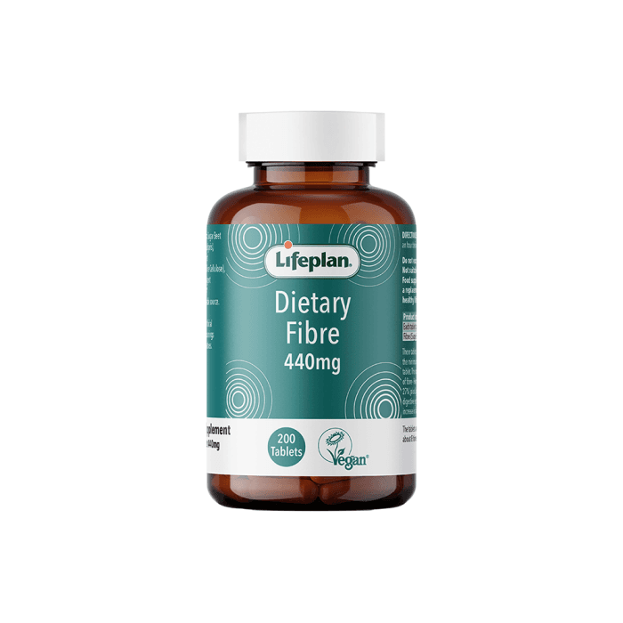 LIFEPLAN, Dietary Fibre, maistinės skaidulos, 200 tablečių