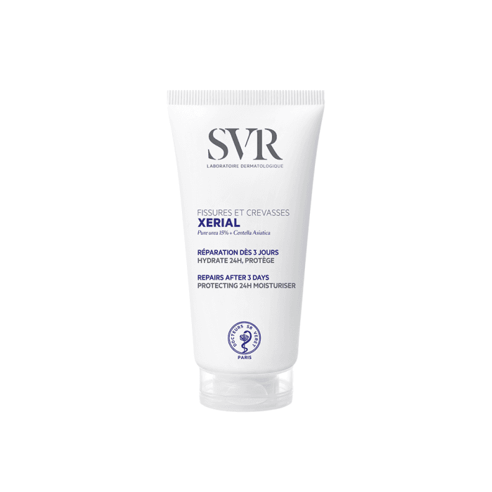 SVR kojų kremas su šlapalu itin sausoms, šiurkščioms pėdoms XERIAL FISSURES & CREVASSES, 50 ml