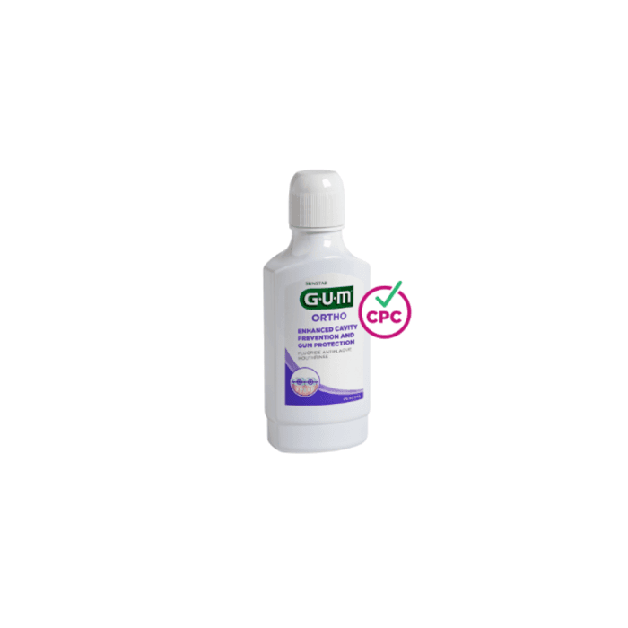 SUNSTAR GUM burnos skalavimo skystis nešiojantiems ortodontinius prietaisus ORTHO, nuo 6 m., 300 ml-1