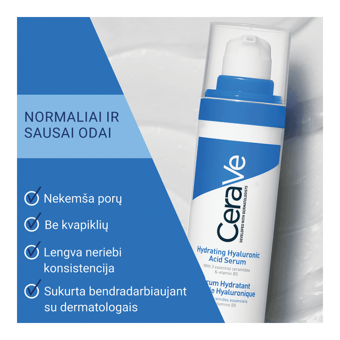 CERAVE drėkinamasis serumas su hialurono rūgštimi, 30 ml-1