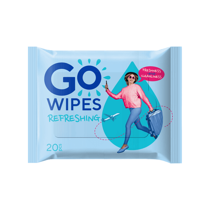 GOWIPES, Drėgnos servetėlės Refreshing, 20 vnt.-1
