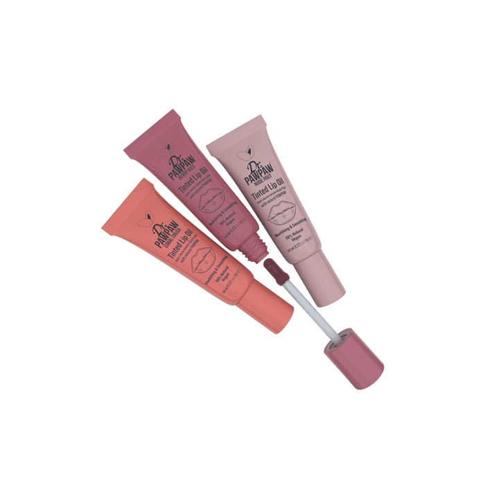DR.PAWPAW, NUDE LIP OIL TRIO, lūpų aliejų rinkinys, 3vnt, 24 ml-1