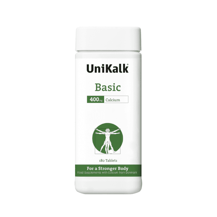 UNIKALK kalcio maisto papildas BASIC, 180 tablečių