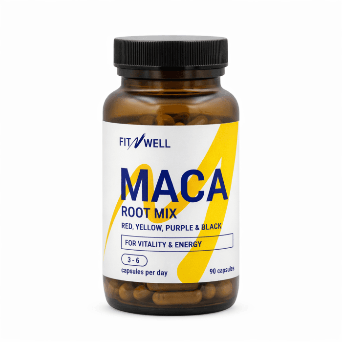 FITNWELL Maca, 90 kapsulių