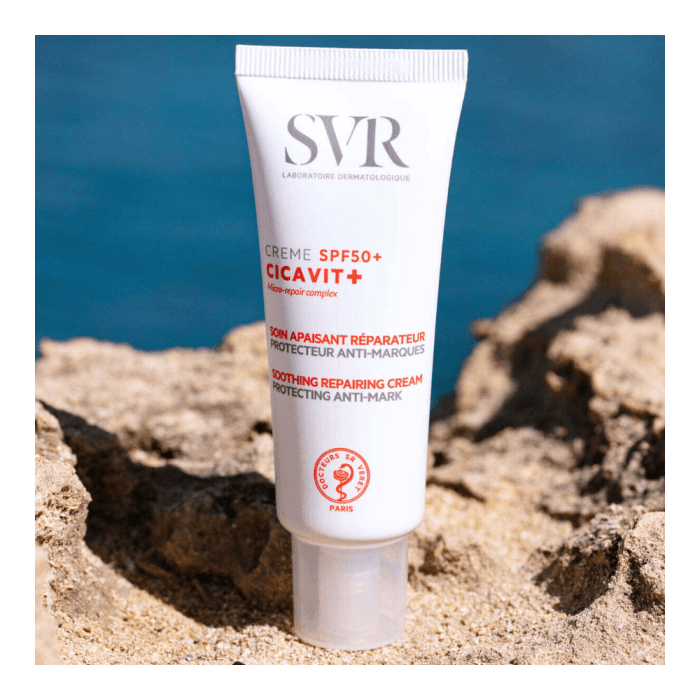 SVR veido ir kūno kremas nuo saulės pažeistai odai CICAVIT+ CRÈME SPF 50+, 40 ml-1