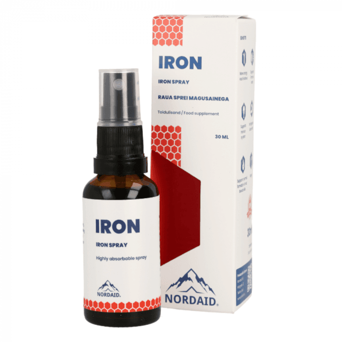 NORDAID purškiamas geležies papildas IRON SPRAY, 5mg, 30 ml-1