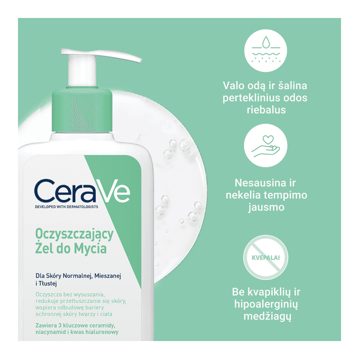 CERAVE veido ir kūno prausiamasis gelis, 236 ml-2