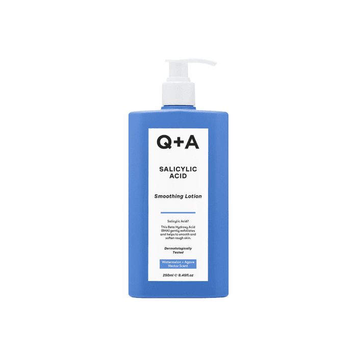 Q+A odą glotninantis kūno losjonas su salicilo rūgštimi, 250 ml