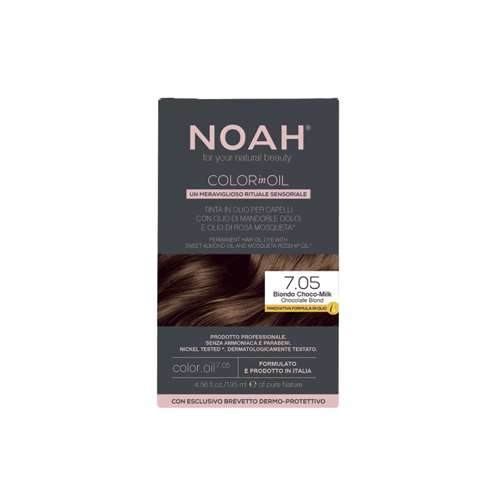 NOAH, aliejiniai plaukų dažai COLOR IN OIL 7.05 CHOCOLATE BLOND, 135 ml