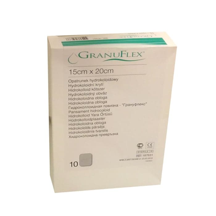GRANUFLEX hidrokoloidinis tvarstis, 15 x 20 cm, 10 vnt.