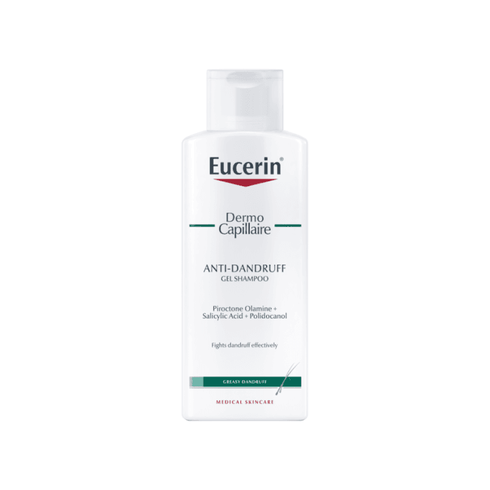 EUCERIN gelinis šampūnas nuo riebių pleiskanų DERMO CAPILLAIRE, 250 ml