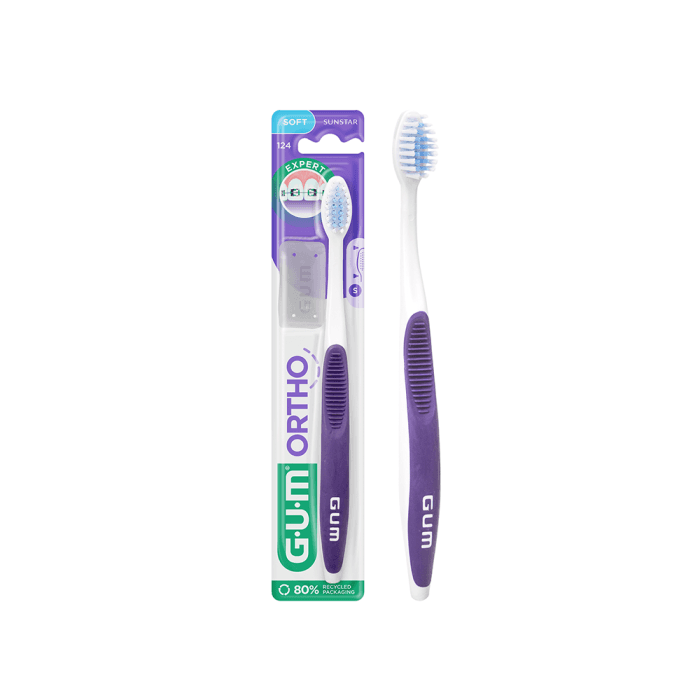 SUNSTAR GUM specialus dantų šepetėlis nešiojantiems breketus ORTHO, 1 vnt.